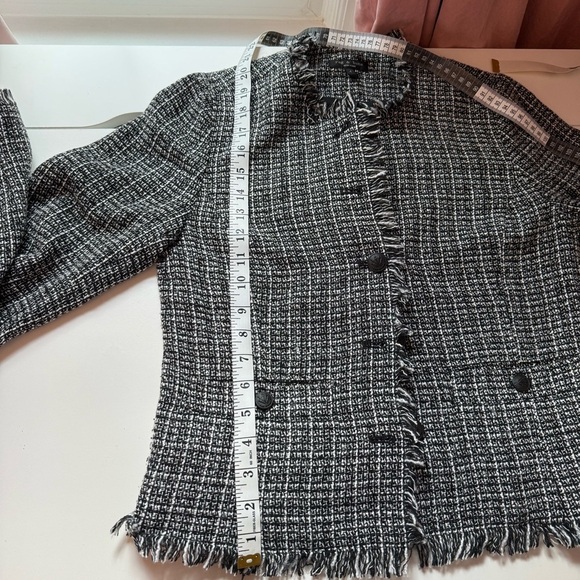 Rag And Bone Carmen Fringe Tweed Jacket Sz 4 - Picture 9 of 10